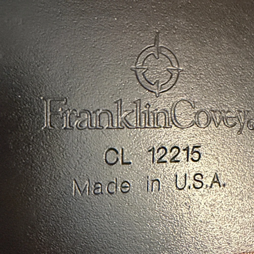 EUC Franklin Covey Large Planner/Organizer Brown Full Grain Leather Full Zip